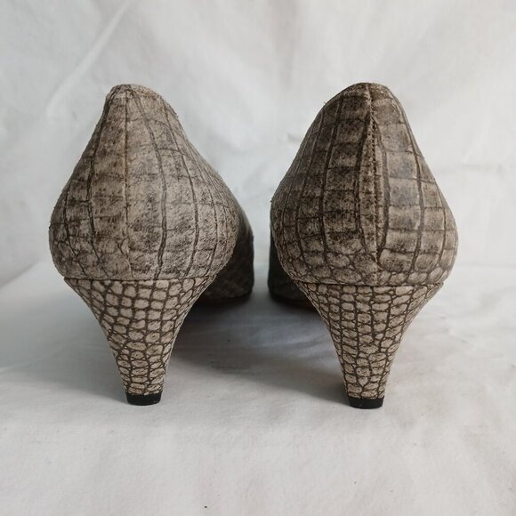 RAYNE, HER MAJESTY THE QUEEN SHOEMAKERS CROCODILE PUMPS, SIZE 10 - Picture 4 of 7